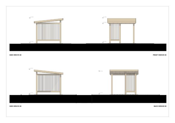 Wooden Gazebo Kiana, 3×3, 9 M²