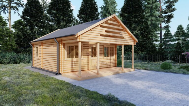Wooden House Flat Pack 44mm Ptolemy, 45 M²
