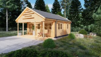 Wooden Log Cabin Cleopatra, 47 M²