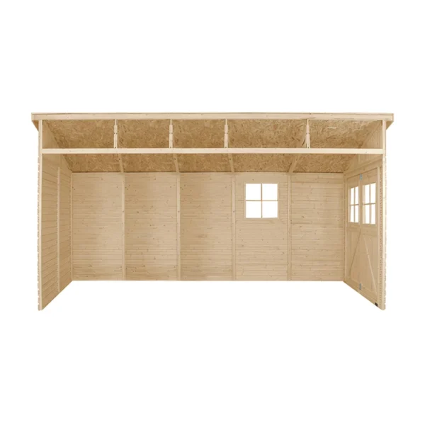 Wooden tool shed with floor SH577 – 201 x 493 cm – 10 m2