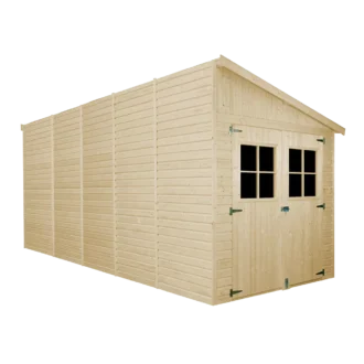 Wooden garden shed with floor SH585 – 205 x 493 cm – 10 m2