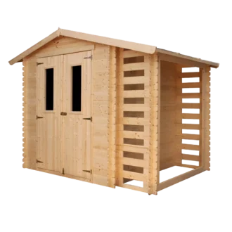 Tool shed + Woodshed with floor SH543 – 256 x 200 cm – 5 m2