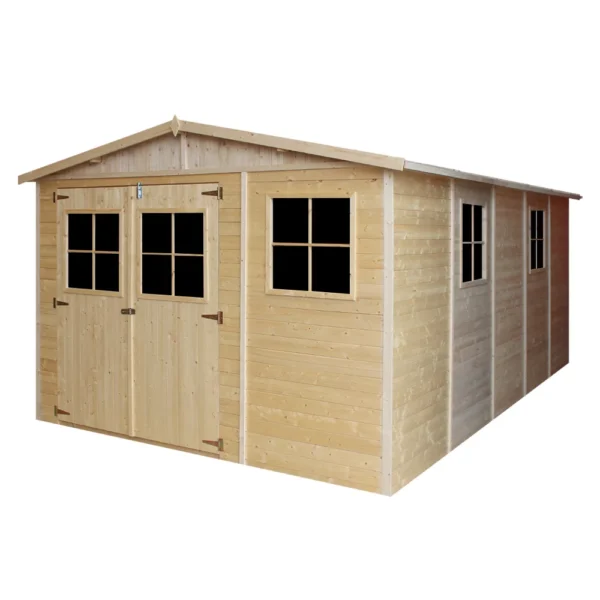 Garden shed in wood with floor SH592 – 303 x 493 cm – 15 m2