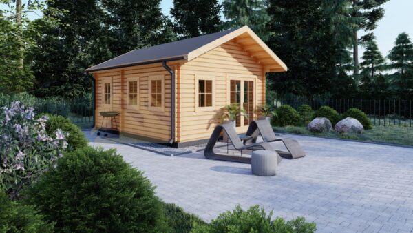 Wooden Summer House 44mm Olympias, 34 M²