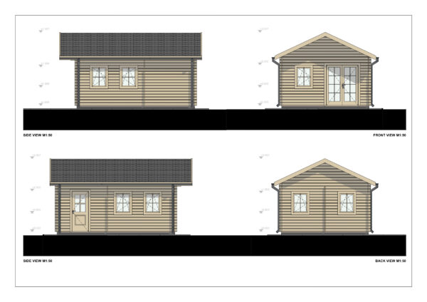 Wooden Summer House 44mm Olympias, 34 M²