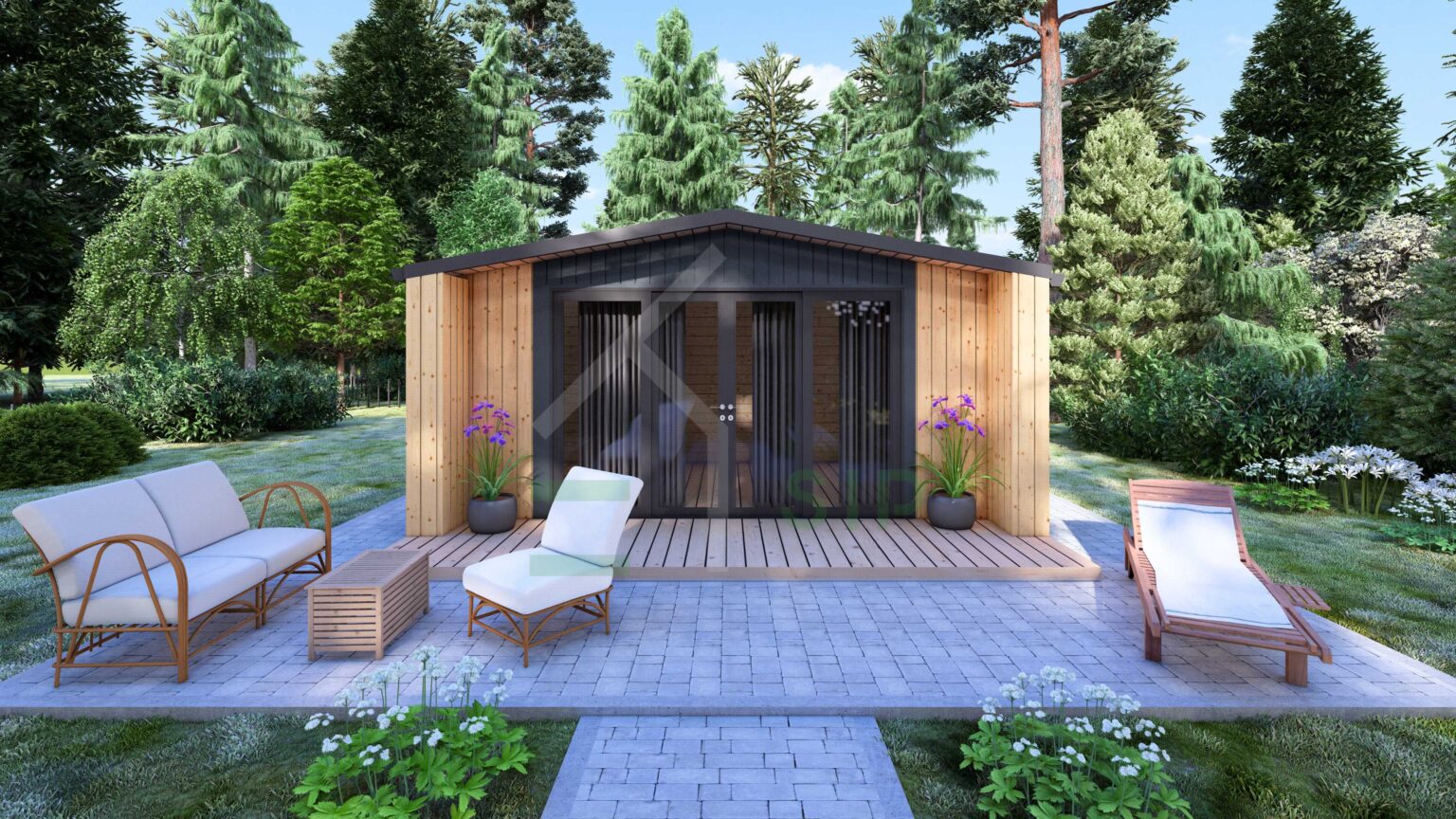 Luxury Garden Studio Odilia (34 mm + cladding), 20m² - siphouse