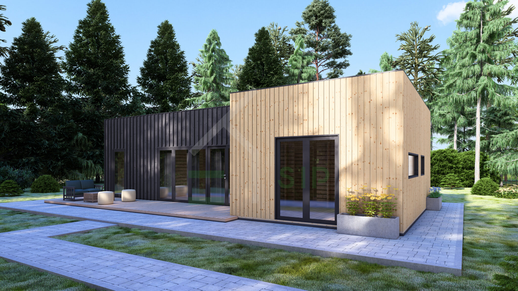 Granny Annexe Noud (44 mm + cladding), 50m² - siphouse